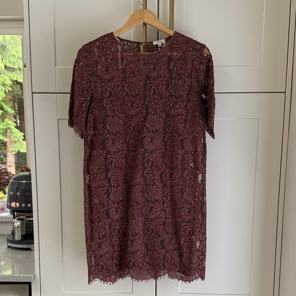 Wilfred Lace Dress in cardamom